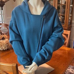 Free People perfect Blue Knit hooded jacket